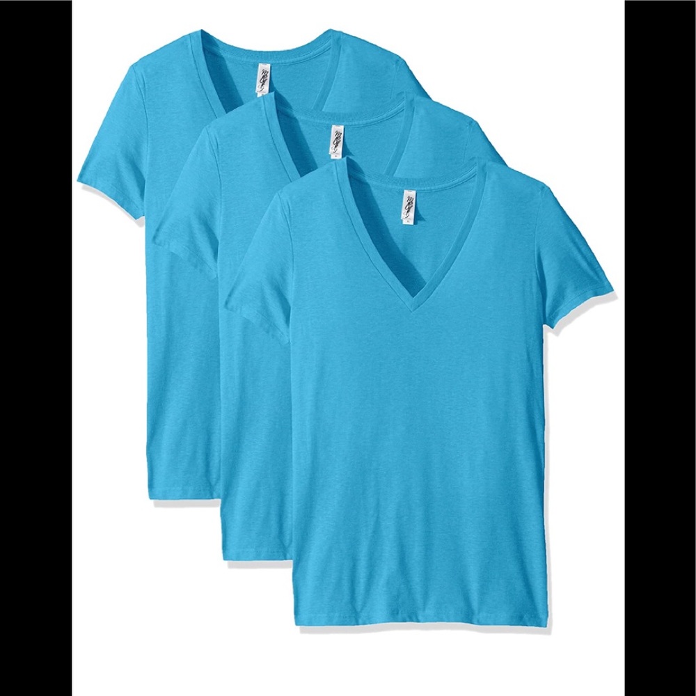 Marky G Apparel Woman’s Jersey V Neck Tee 3 Pack